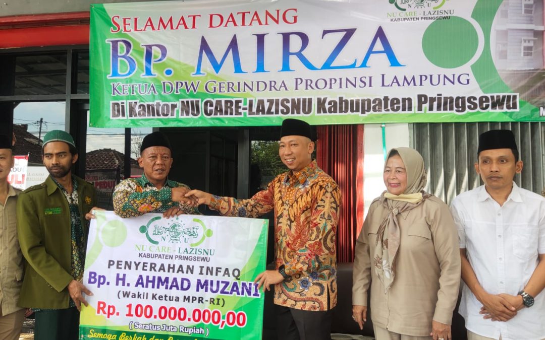 Gerindra Lampung Bantu NU Care Satu Unit Ambulance dan Uang Tunai Seratus Juta